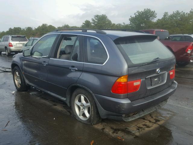 5UXFB33583LH39733 - 2003 BMW X5 4.4I GRAY photo 3