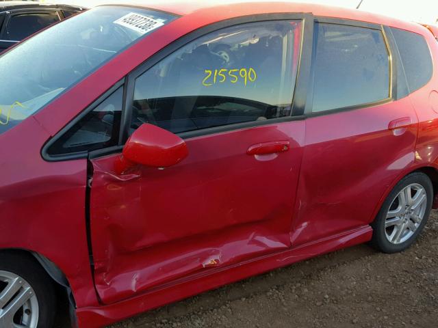 JHMGD38667S024619 - 2007 HONDA FIT S 红色 照片 9