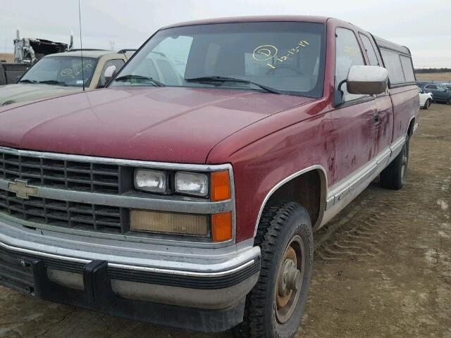 2GCFK29K7K1255529 - 1989 CHEVROLET GMT-400 K2 BURGUNDY photo 2