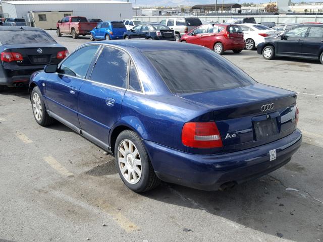 WAUDH28D1YA115531 - 2000 AUDI A4 2.8 QUA BLUE photo 3