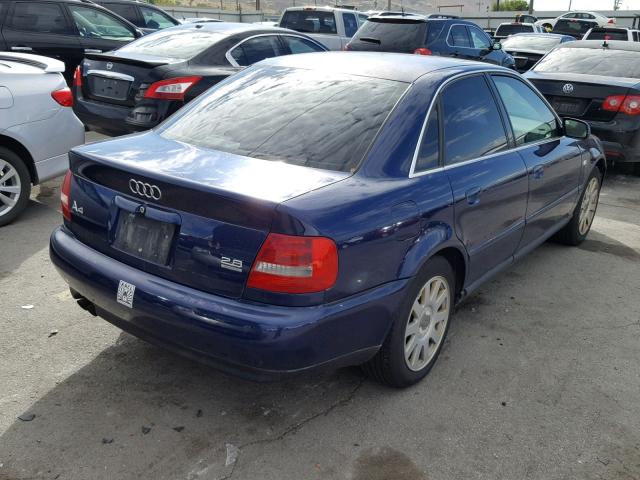 WAUDH28D1YA115531 - 2000 AUDI A4 2.8 QUA BLUE photo 4