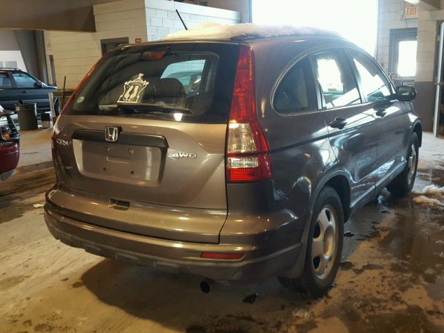 5J6RE4H3XAL085549 - 2010 HONDA CR-V LX GRAY photo 4