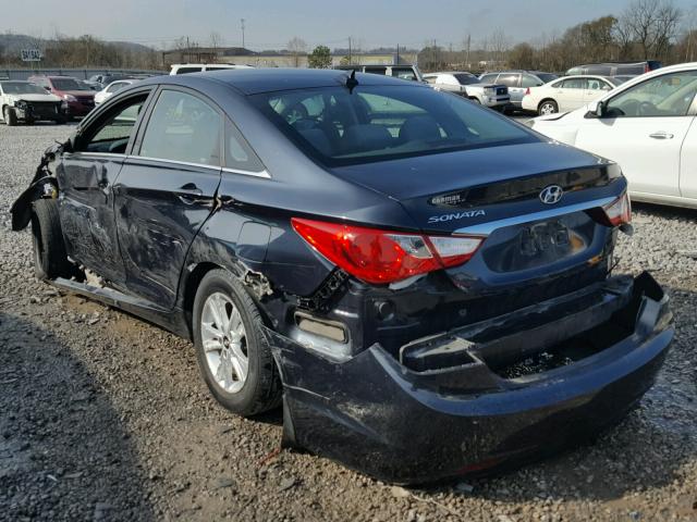 5NPEB4AC3DH690173 - 2013 HYUNDAI SONATA GLS BLACK photo 3