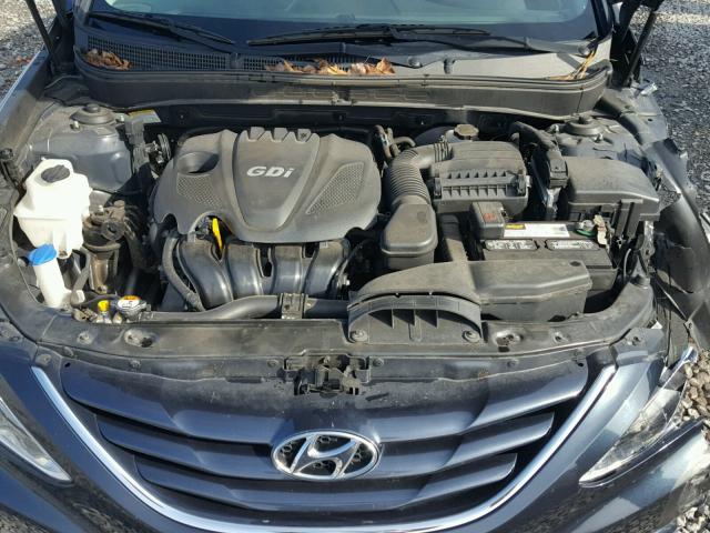 5NPEB4AC3DH690173 - 2013 HYUNDAI SONATA GLS BLACK photo 7