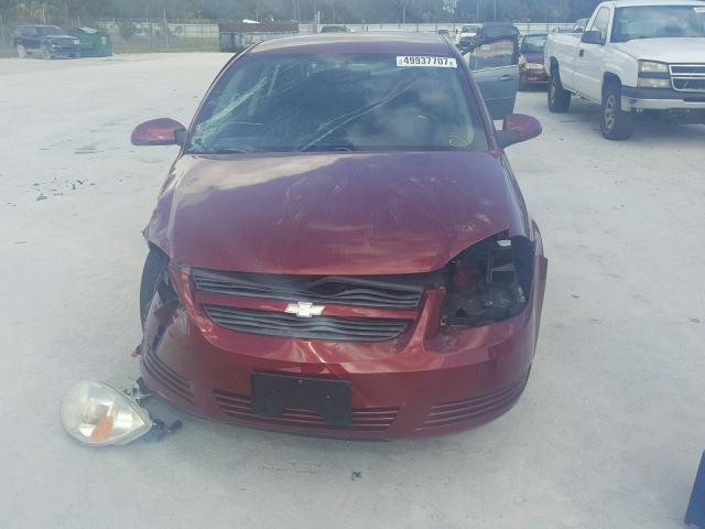 1G1AT58H597195898 - 2009 CHEVROLET COBALT LT RED photo 9