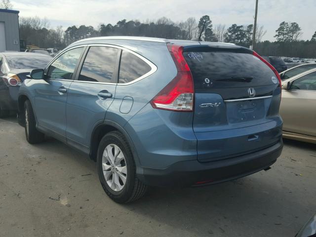 5J6RM3H74DL009958 - 2013 HONDA CR-V EXL BLUE photo 3