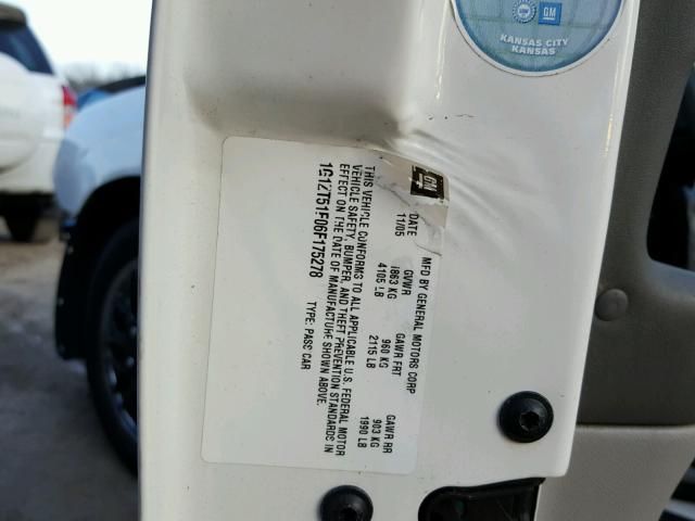 1G1ZT51F06F175278 - 2006 CHEVROLET MALIBU LT WHITE photo 10