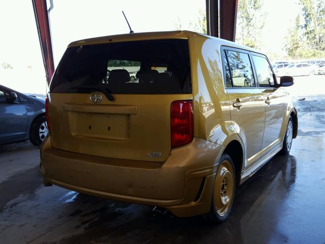 JTLKE50E181057790 - 2008 TOYOTA SCION XB GOLD photo 4