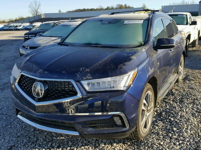 5FRYD3H87HB013973 - 2017 ACURA MDX ADVANC ლურჯი ფოტო 2