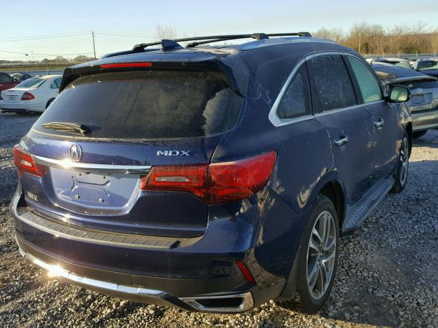 5FRYD3H87HB013973 - 2017 ACURA MDX ADVANC ლურჯი ფოტო 4
