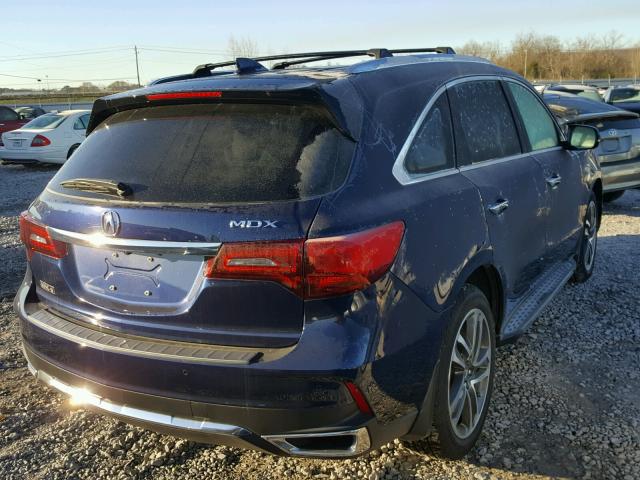 5FRYD3H87HB013973 - 2017 ACURA MDX ADVANC BLUE photo 4