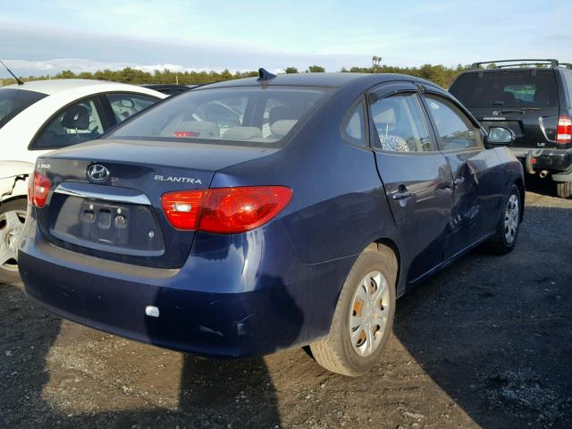 KMHDU4AD8AU829659 - 2010 HYUNDAI ELANTRA BL BLUE photo 4