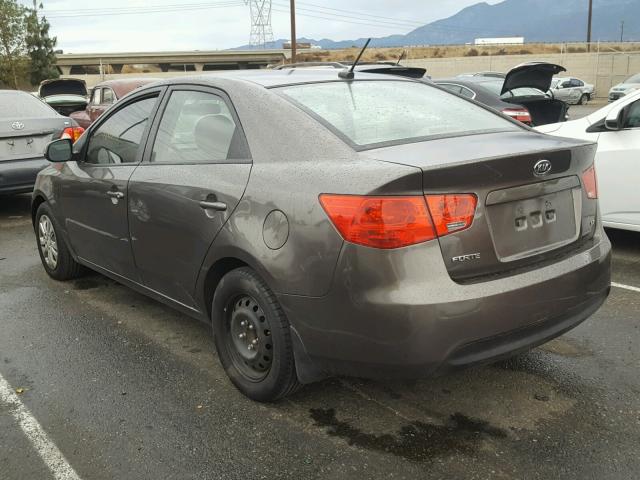 KNAFU4A28B5418332 - 2011 KIA FORTE EX BROWN photo 3