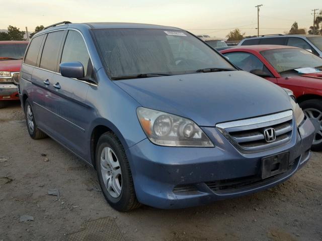 5FNRL38706B127424 - 2006 HONDA ODYSSEY EX BLUE photo 1