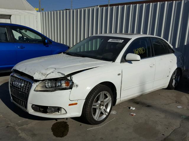 WAUEF78E77A037819 - 2007 AUDI A4 S-LINE WHITE photo 2