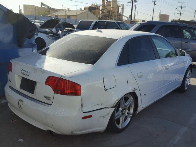 WAUEF78E77A037819 - 2007 AUDI A4 S-LINE WHITE photo 4