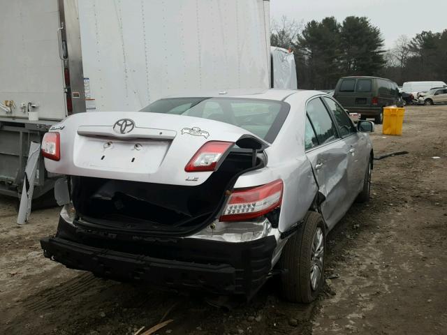 4T4BF3EK0BR162839 - 2011 TOYOTA CAMRY BASE SILVER photo 4