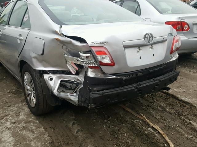 4T4BF3EK0BR162839 - 2011 TOYOTA CAMRY BASE SILVER photo 9