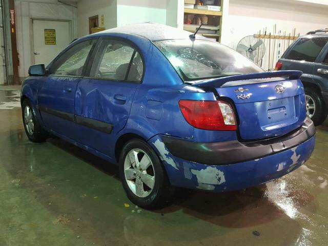 KNADE123686333888 - 2008 KIA RIO BASE BLUE photo 3