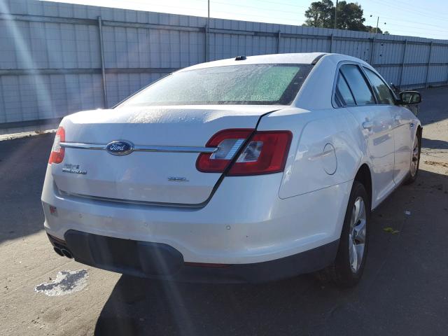 1FAHP2EW2AG125720 - 2010 FORD TAURUS SEL WHITE photo 4