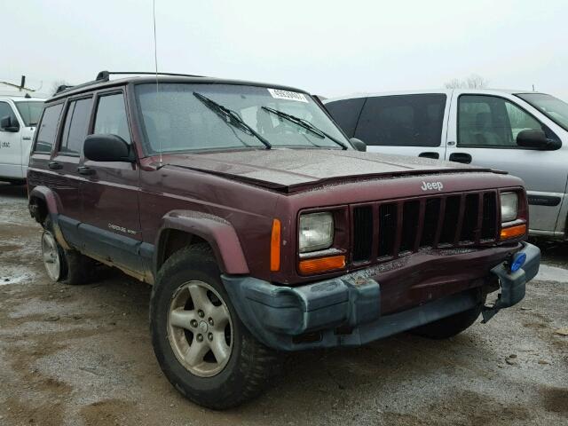 1J4FF48S3YL195599 - 2000 JEEP CHEROKEE S MAROON photo 1