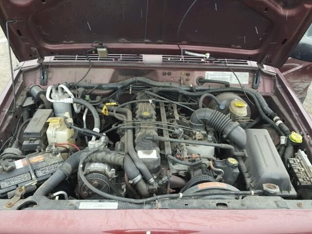 1J4FF48S3YL195599 - 2000 JEEP CHEROKEE S MAROON photo 7