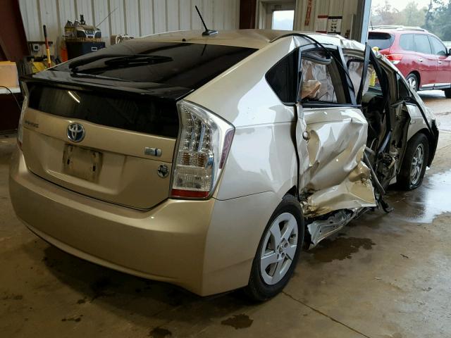 JTDKN3DU9B0315262 - 2011 TOYOTA PRIUS GOLD photo 4