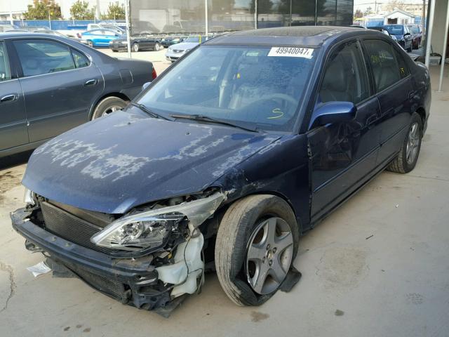 2HGES26794H519499 - 2004 HONDA CIVIC EX BLUE photo 2