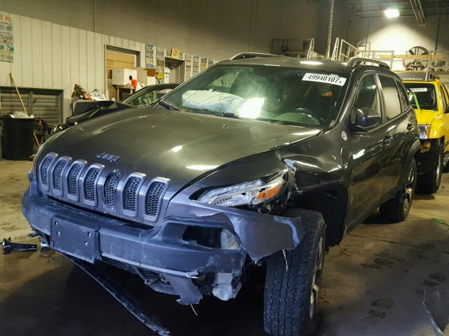 1C4PJMBS9FW673425 - 2015 JEEP CHEROKEE T BLACK photo 2