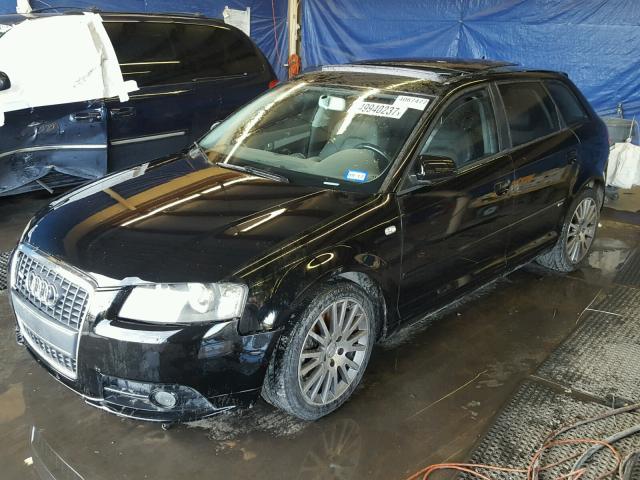 WAUHF78P97A192452 - 2007 AUDI A3 2 BLACK photo 2