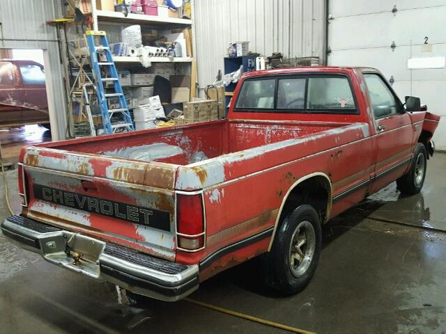 1GCCS14Z1L2128312 - 1990 CHEVROLET S TRUCK S1 RED photo 4