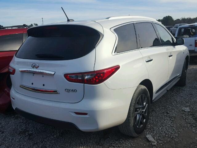 5N1AL0MN3EC517747 - 2014 INFINITI QX60 WHITE photo 4