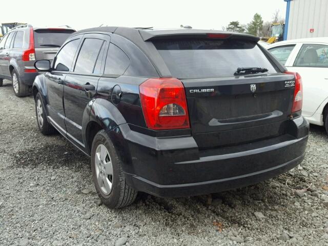 1B3HB28B57D301883 - 2007 DODGE CALIBER BLACK photo 3