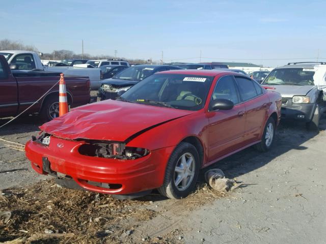 1G3NL52F14C150327 - 2004 OLDSMOBILE ALERO GL RED photo 2