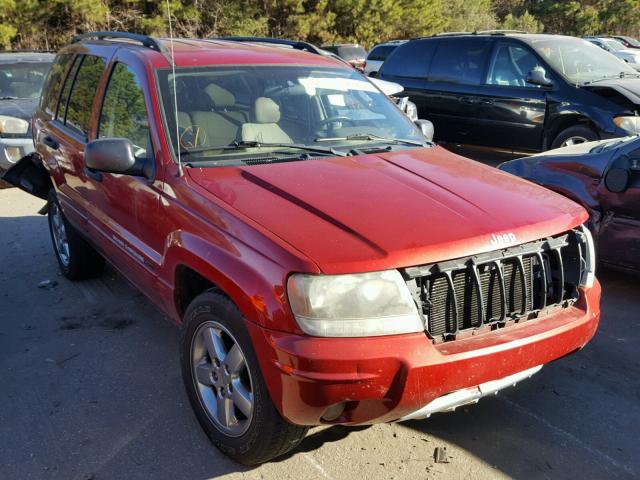 1J4GX48S24C335136 - 2004 JEEP GRAND CHER RED photo 1