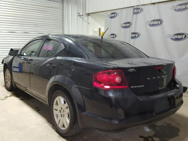 1C3CDZAB2EN148994 - 2014 DODGE AVENGER SE BLACK photo 3