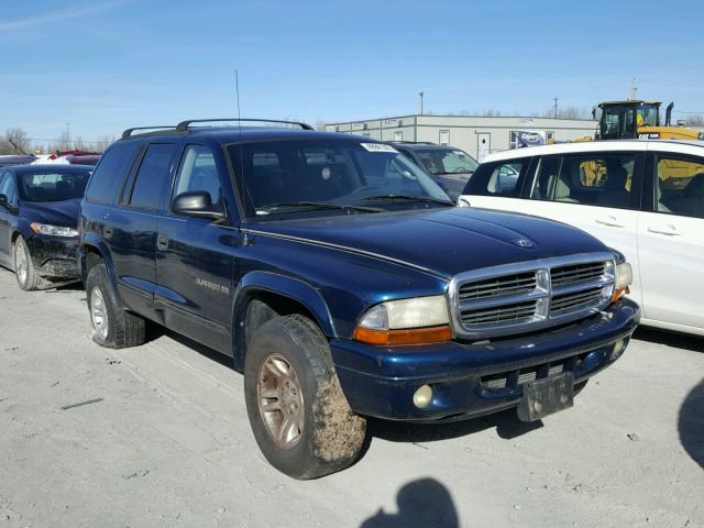 1B4HS28N91F557462 - 2001 DODGE DURANGO BLUE photo 1