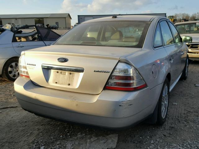 1FAHP25W49G125634 - 2009 FORD TAURUS LIM SILVER photo 4