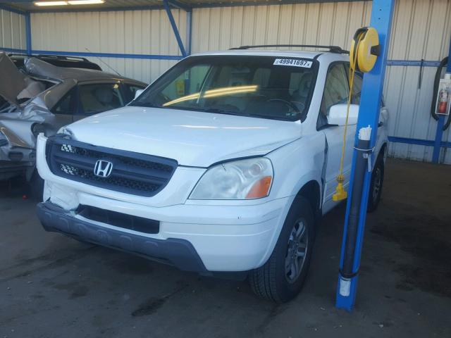 5FNYF18594B010587 - 2004 HONDA PILOT EXL WHITE photo 2