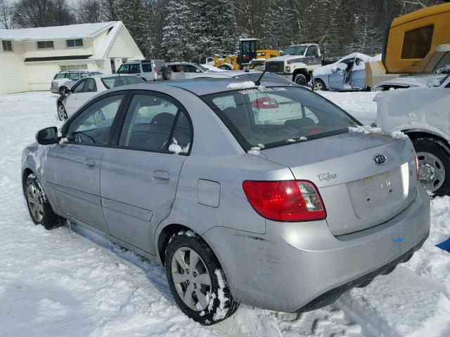 KNADH4A30B6921304 - 2011 KIA RIO BASE SILVER photo 3