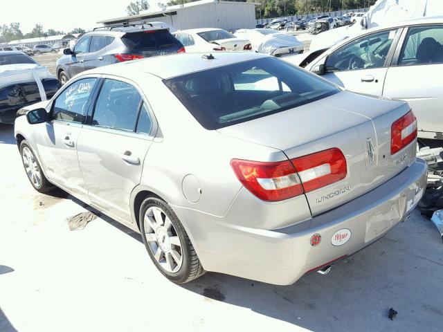 3LNHM26TX7R647256 - 2007 LINCOLN MKZ SILVER photo 3