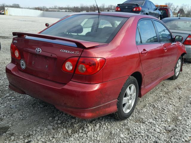 2T1BR32E58C899173 - 2008 TOYOTA COROLLA CE RED photo 4