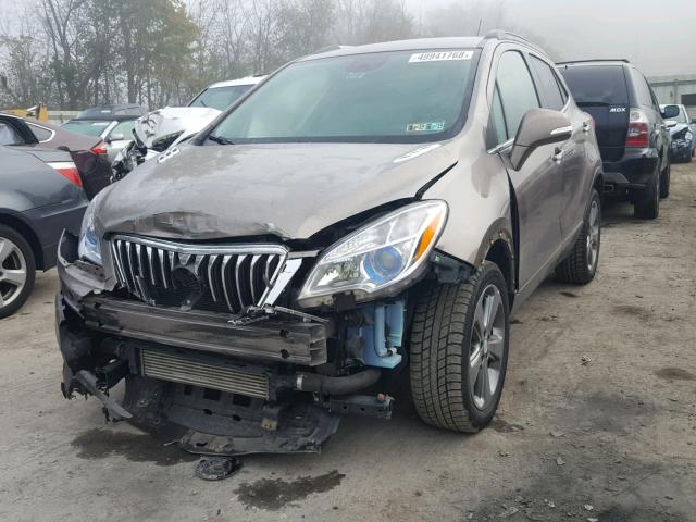 KL4CJBSB1EB520766 - 2014 BUICK ENCORE CON TEAL photo 2