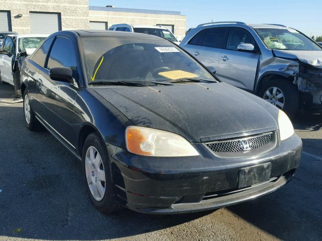 1HGEM21902L110486 - 2002 HONDA CIVIC EX BLACK photo 1