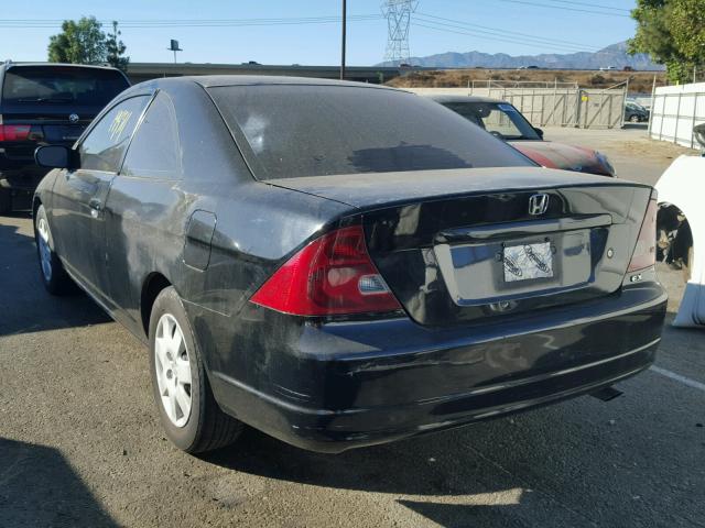 1HGEM21902L110486 - 2002 HONDA CIVIC EX BLACK photo 3