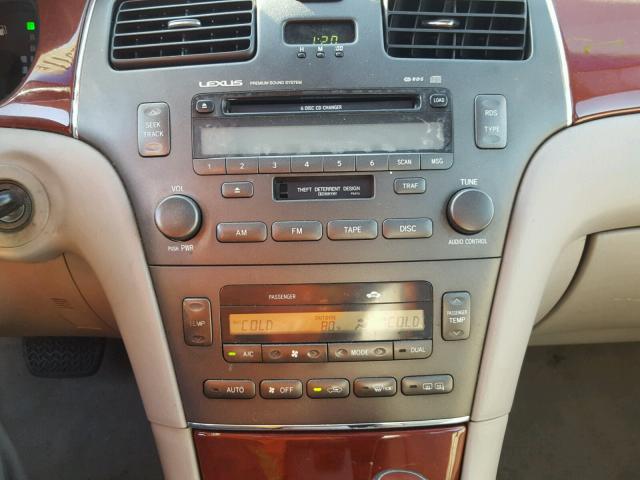 JTHBF30G525024627 - 2002 LEXUS ES 300 TAN photo 9