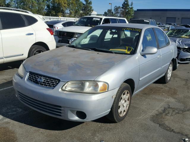 3N1CB51D72L682390 - 2002 NISSAN SENTRA XE SILVER photo 2