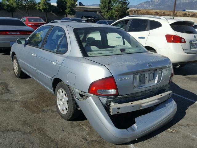 3N1CB51D72L682390 - 2002 NISSAN SENTRA XE SILVER photo 3