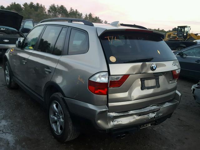 WBXPC93487WF09081 - 2007 BMW X3 3.0SI GRAY photo 3