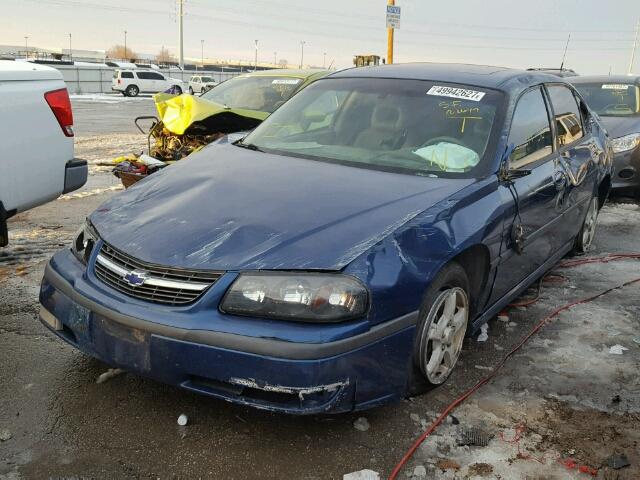 2G1WH52K539160134 - 2003 CHEVROLET IMPALA LS BLUE photo 2